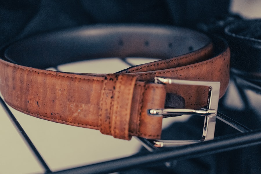 Ceinture Cuir Brun Cognac
